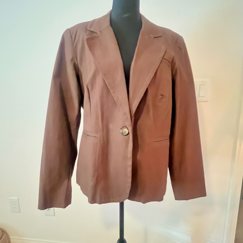 NWOT - Brown single button blazer